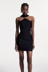 Borivoje Boyundan Bağlamalı Mini Elbise